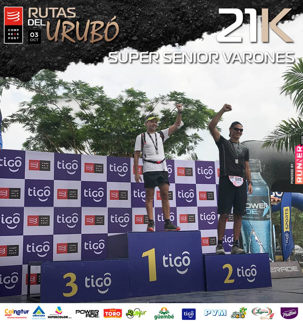 Carrera Rutas del Urubó - 21K / Super Senior / Varones