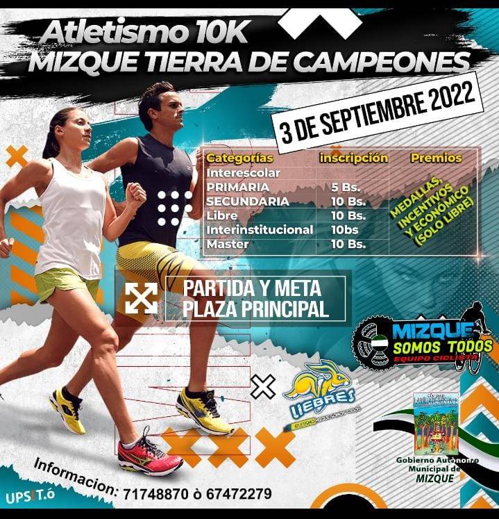 Atletismo 10k Mizque tierra de campeones