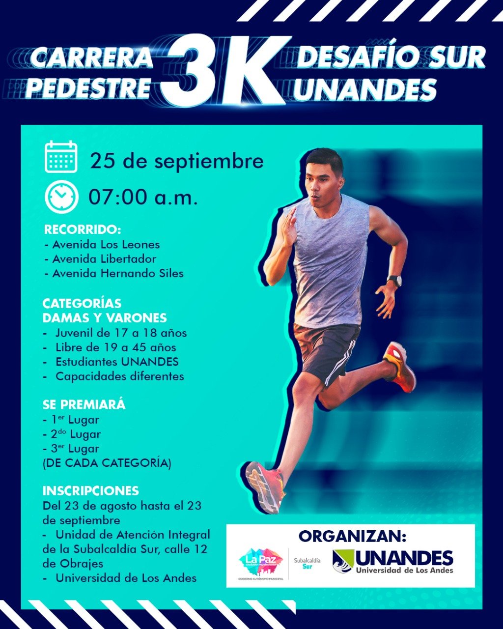 Carrera Pedestre 3K Desario Sur Unandes