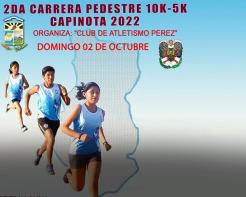 2da Carrera Pedestre 10k - 15k Capinota 2022