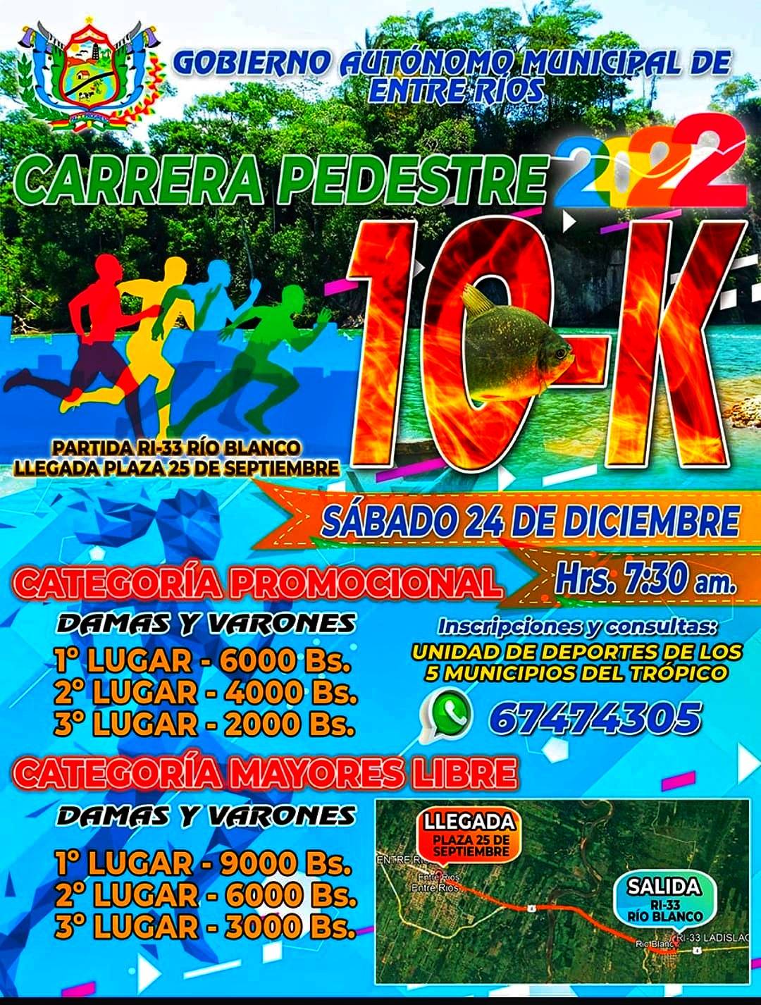 Carrera Pedestre 10K Entre Rios