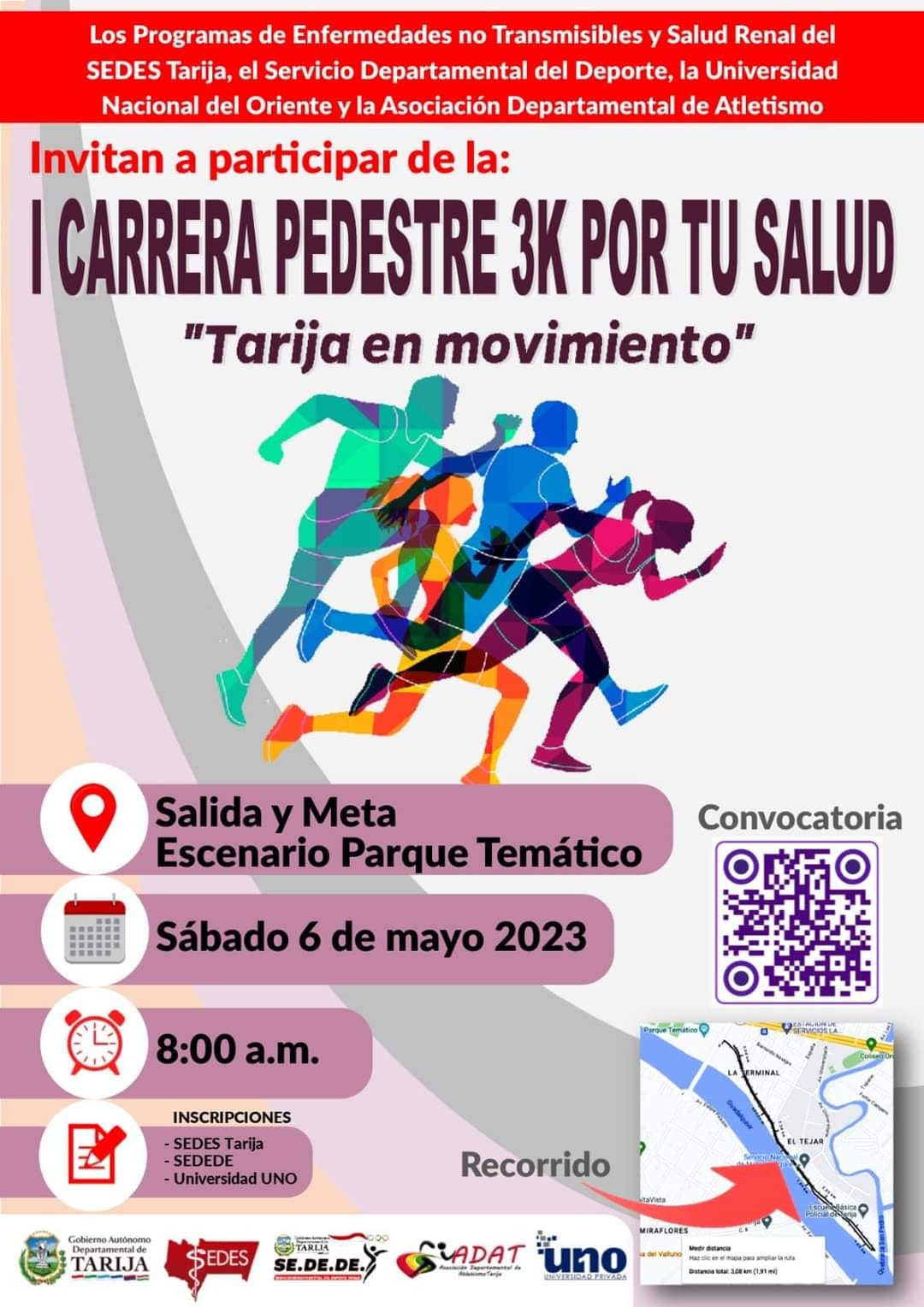 Carrera Pedestre Por tu Salud - Tarija en Movimiento