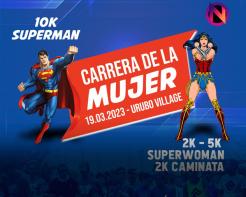 Carrera de la Mujer Super Woman - Super Man dad