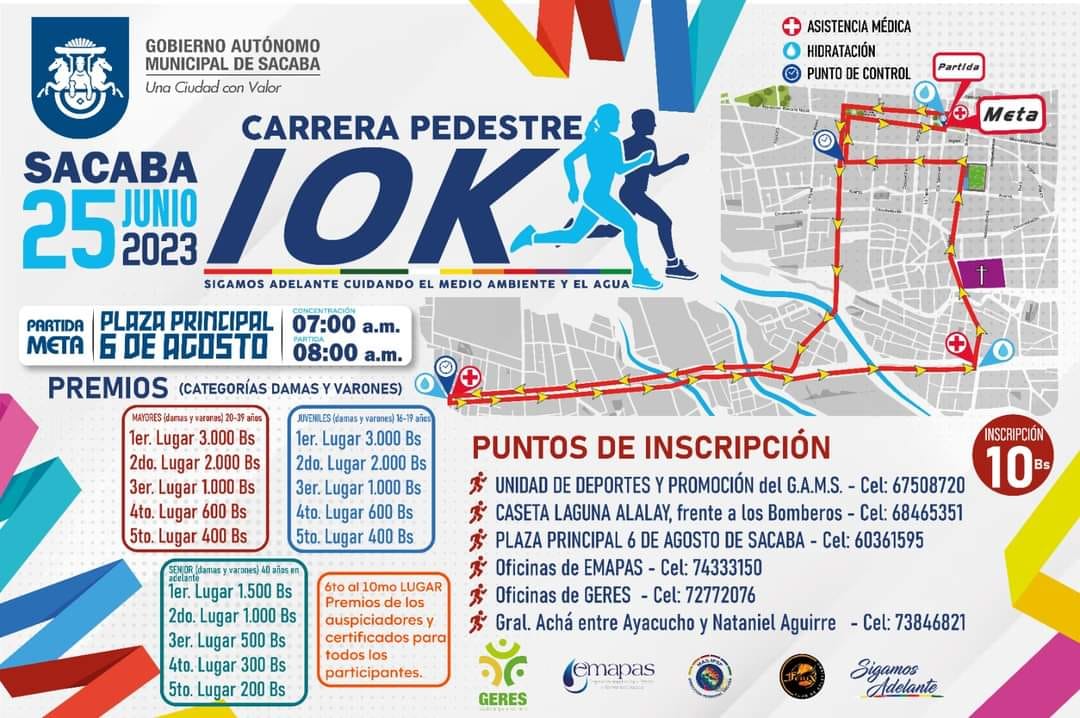 Carrera Pedestre 10K Sacaba