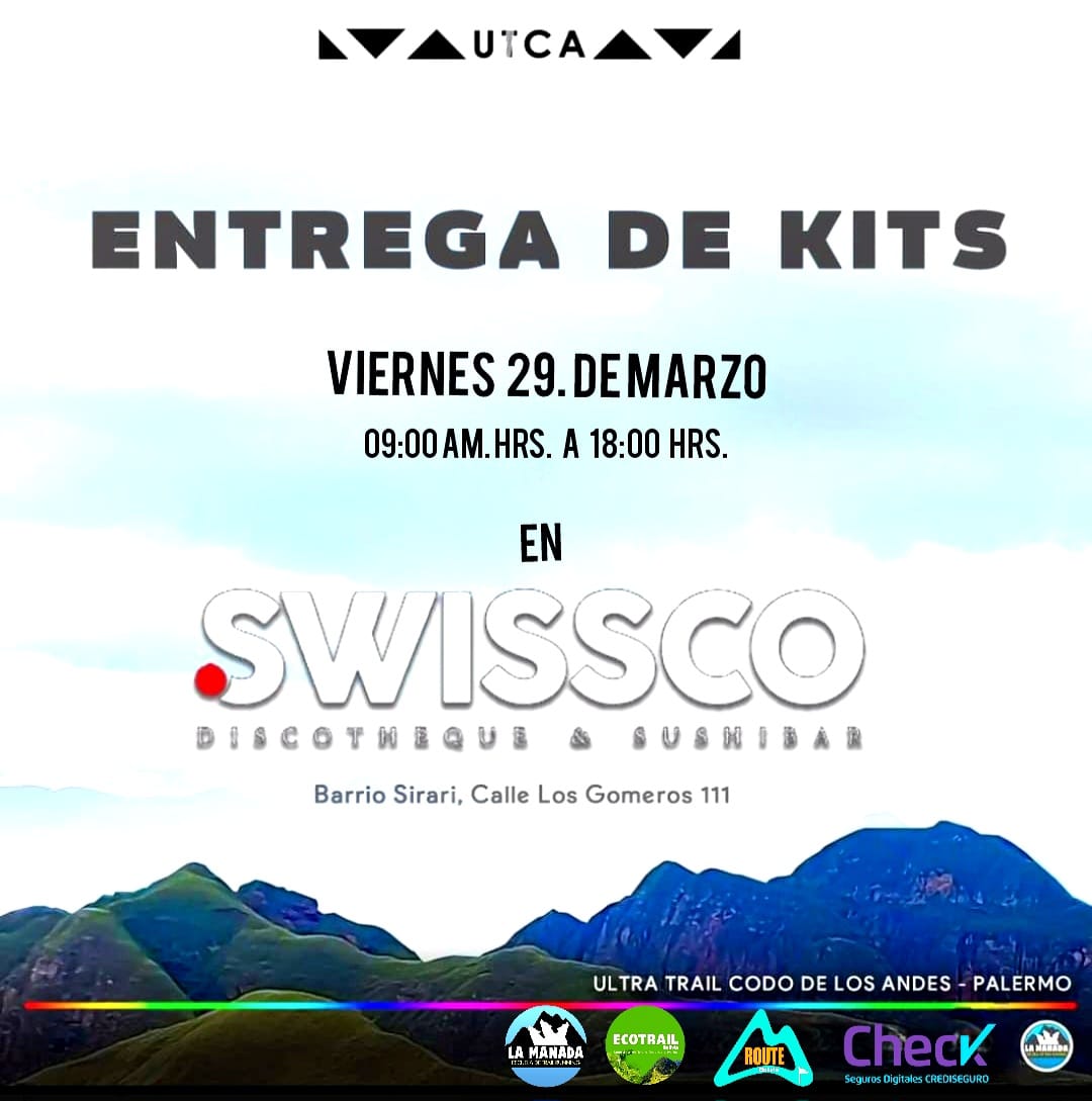 Entrega de Kits Ultra Trail Codo de los Andes UTCA