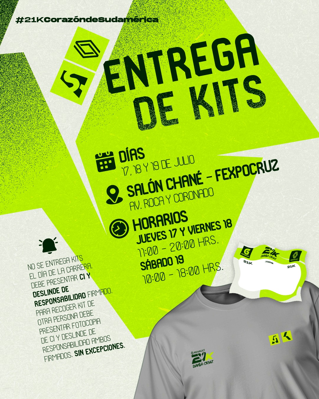 Entrega de Kit 21K Santa Cruz de la Sierra